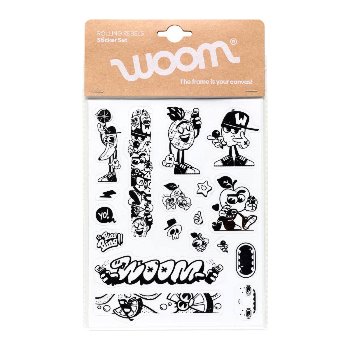 woom ROLLING REBELS Sticker-Set - Image 2
